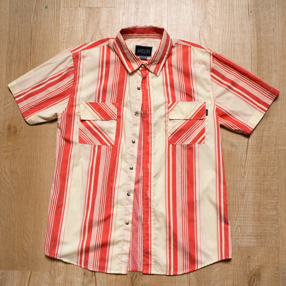 VALOR collective  striped button down short sleeve